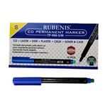 Rubenis Permanent S Uç 12'li Mavi Kırmızı Siyah Asetat Cd Kalemi