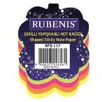 Rubenis RPS-117 Yaprak Desen 4 Fosforlu Renk Not Kağıdı