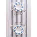 RUBİ PORSELEN Lacivert Çizgili Keten Modern Masa Runner | 40x140 cm Yumuşak Dokulu Sofra Runner