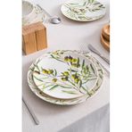 Rubi Porselen Olive 20 cm Tatlı & Pasta Tabağı 6’lı Set – Zeytin Dalı Desenli Porselen Yeşil