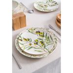 Rubi Porselen Olive 20 cm Tatlı & Pasta Tabağı 6’lı Set – Zeytin Dalı Desenli Porselen