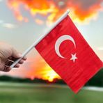 Rubicon Kumaş Bayrak Çubuklu 5 Adet 20 x 30 cm Türk Bayrağı