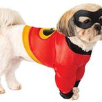 Rubie's Üniseks yetişkin Disney: Incredibles 2 gömlek ve maske, evcil hayvan kostümü, resimdeki gibi, M boyun çevresi 14,5, çevre 20, sırt 15 US