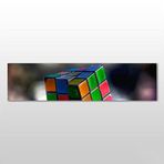 Rubik Küpü Kanvas Tablo 90x30cm