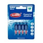 Rubin Alkalin AAA 1,5V 4'lü İnce Pil