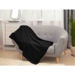 Rubizenn Polar Battaniye Yumuşak Dokulu Siyah 150X180 Örtü Overlok Dikişli - 150 x 180 cm