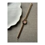 rubsey Öztel Vintage Minimalist Metal Kordon Vintage Kadın Kol Saati Gold Pembe