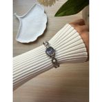 Rubsey Retro Minimal Metal Kordon Vintage Kadın Kol Saati Inci Model Lacivert - Altın