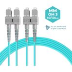 Rubu Fiber Optik Patch Kablo Sc/upc-Sc/upc Multi Mode Om3 3 Metre duplex 2.0mm 50/125