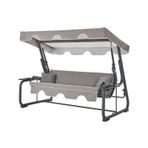 Rubus 4 Kişilik Bahçe Balkon Teras Salıncağı - Kırçıllı Gri