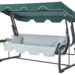 Rubus 4 Kişilik Bahçe Balkon Teras Salıncağı - Yeşil Çizgili