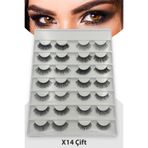 ruby face 14LÜ İPEK KİRPİK SETİ - 3D 14 FARKLI MODEL İPEK KİRPİK SETİ