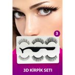 ruby face 3'LÜ KİRPİK & CIMBIZ SETİ - 3D İPEK KİRPİK & TAKMA KİRPİK CIMBIZI No: 3