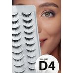 ruby face Doğal Görünümlü İpek Bütün 10lu Takma Kirpik Seti- 10 Çift Gerçek Takma Kirpik- Model: D4