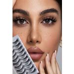 ruby face Doğal Görünümlü İpek Bütün 10lu Takma Kirpik Seti- 10 Çift Gerçek Takma Kirpik- Model: D5