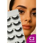 ruby face Doğal Görünümlü İpek Bütün 5li Takma Kirpik Seti- 5 Çift Gerçek Takma Kirpik- Model: C2