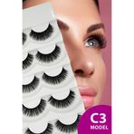 ruby face Doğal Görünümlü İpek Bütün 5li Takma Kirpik Seti- 5 Çift Gerçek Takma Kirpik- Model: C3