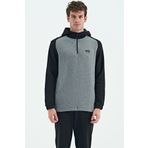 Ruby Gri Melanj Standart Kalıp Polar Erkek Sweatshirt - 88300
