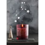 Ruby Magic of Sky Leo-Aslan 150 gr Vanilya Kokulu Mum 94 mm Yükseklikte Bordo Renkli Tasarım