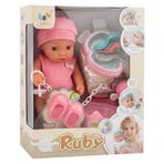 Ruby Su İçen ve Altını Islatan Eğitici Et Bebek Seti - Lazımlıklı, Biberonlu Emzikli Set