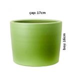 Ruby Terra Cotta Saksı Mint Yeşili 17cm