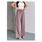 Ruby Wear Kadın Tencel Kumaş Yüksek Bel Bol Paça Salaş Pantolon