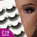 Rubyface Doğal Görünümlü İpek Bütün 5li Takma Kirpik Seti- 5 Çift Gerçek Takma Kirpik- Model: C19