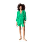 RUBYSTARS Benetton Yeşili Düğmeli Rahat Kesim%100 Pamuk Ceket Gömlek BENETTON YEŞİLİ M starNM114