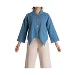 RUBYSTARS Denim Gömlek Yaka Rahat Kesim%100 Pamuk Yarasa Ceket Denim XL starNM675