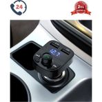 Rucas 2022 Yeni Model Araç Fm Transmitter 5.0 Bluetooth Araç Kiti USB Mp3 Sd Kart Çakmaklık Girişli