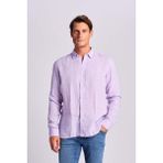 Ruck & Maul Erkek Keten Gömlek 24865-3620 Lavendula - XL
