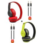 Ruckus Wireless 2 Adet Extra Bass Wireless Bluetooth Kulaklık 5.1 Edr Kırmızı+ Yeşil 2 Adet P47