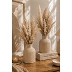 rufhomedesign İskandinav Tarzı Dekoratif 2’li Vazo 11cm Modern Bohem Salon, Konsol ve Sehpa Dekoru Pampas Uyumlu Dekorasyon Aksesuarı