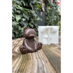 Rufus Concept Ayıcık Büyük Silikon Mum Kalıbı Kokusuz Beyaz Renkli 280 gr Dayanıklı Malzeme