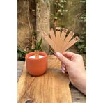 Rufus Concept Düz Model Ahşap Mum Fitili ve Yapışkanlı Fitil Sehpası 12 Adet (15mm x 100mm x 0,5mm) SEVGİLİLER GÜNÜ TEMALI DESEN