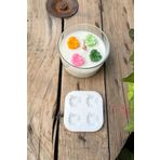 Rufus Concept Menekşe Orkidesi Çiçek Dörtlü Mum Kalıbı (Silikon)