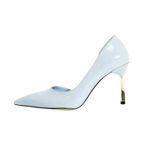 Rugan Kadın Topuklu Stiletto Ayakkabı 9 Cm Altın Kaplama Topuk Vegan Deri Günlük ve Özel Gün Şık Rahat Tasarım (Açık Mavi, EU Ayakkabı Beden Sistemi, Yetişkin, Kadın, Sayısal, Orta, 40)