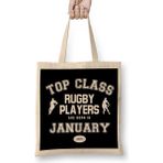 Rugby Union Top Class Rugby Players Are Born In January Bez Çanta Uzun Saplı - Açık Bej - 40 X 40