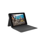 RUGGED logitech Rugged Folio Klavyeli Kılıf Ipad 7-8 Nesil uyumlu Model 920-009293 Suya Dayanıklı Tuşlar