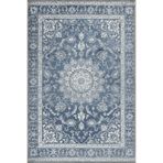 rugs modern Açık Mavi Gri Temalı Geleneksel Motif Etnik Çiçek Desenli Vintage Dekoratif Halı 4548, 120 x 120