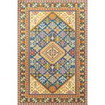 rugs modern Açık Mavi Tonlarda Geometrik Etnik Desenli Dokuma Taban Halı 4269, 140 x 200