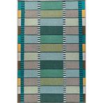 rugs modern Açık Mavi Tonlarında Dikdörgen Geometrik Desenli Dekoratif Halı 4192, 150 x 300