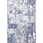 rugs modern Açık Mavi Tonlarında Pastel Desenli Dokuma Taban Halı miravip4, 150 x 300