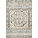 rugs modern Açık Mavi Ve Kahve Temalı Geleneksel Motif Etnik Desenli Vintage Dekoratif Halı 5014, 120 x 120