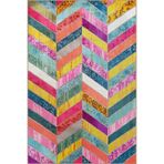 rugs modern Açık Ton Çok Renkli Çapraz Geometrik Şekil Desenli Modern Dekoratif Halı 2057, 100 x 200
