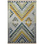 rugs modern Açık Ton Çok Renkli Geometrik Desenli Kreatif Vintage Dekoratif Halı 2814, 100 x 200