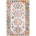 rugs modern Açık Ton Çok Renkli Geometrik Şekil Desenli Motifli Kreatif Vintage Dekoratif Halı 1979, 80 x 240