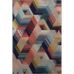 rugs modern Açık Ton Çok Renkli Karma Geometrik Şekil Desenli Modern Dekoratif Halı 2699, 80 x 300