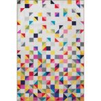 rugs modern Açık Ton Çok Renkli Kristal Şekil Geçişli Desen Kreatif Modern Dekoratif Halı 2152, 80 x 150