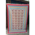 rugs modern Bahama Çok Renkli Otantik Kırmızı Çerçeveli Çiçekli Kilim 304, 80 x 150